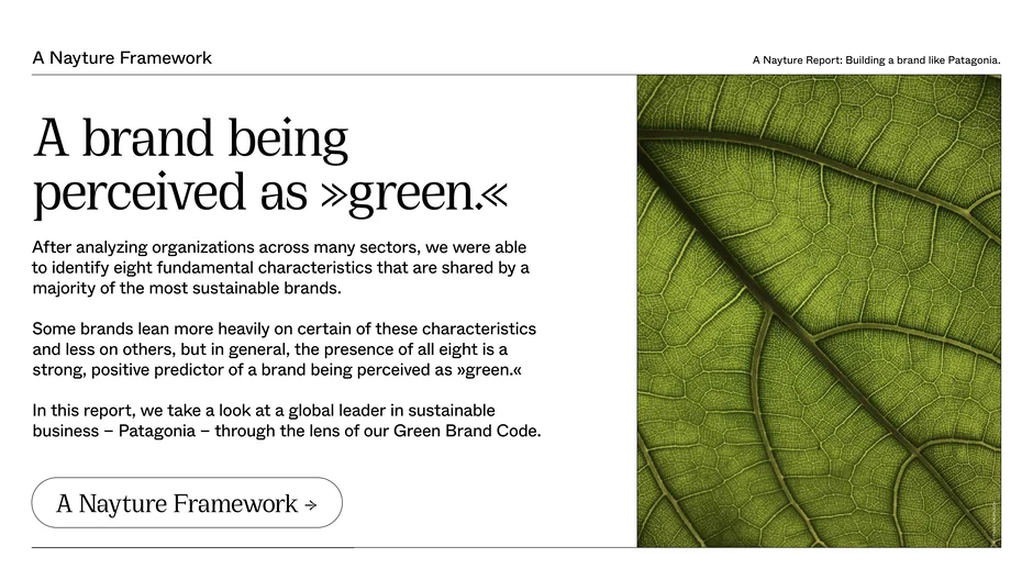 A brand being perceived as 'green'