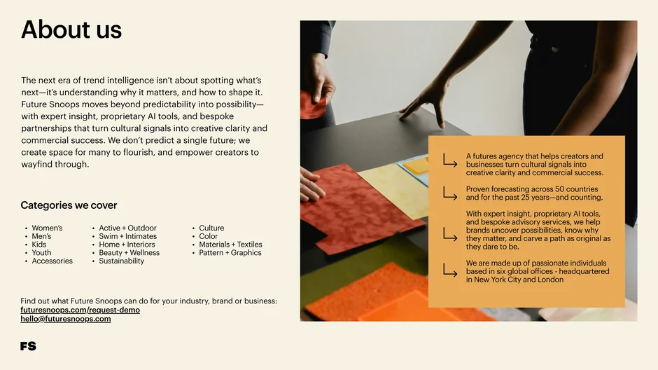 Future Snoops is a futures agency that transforms cultural signals