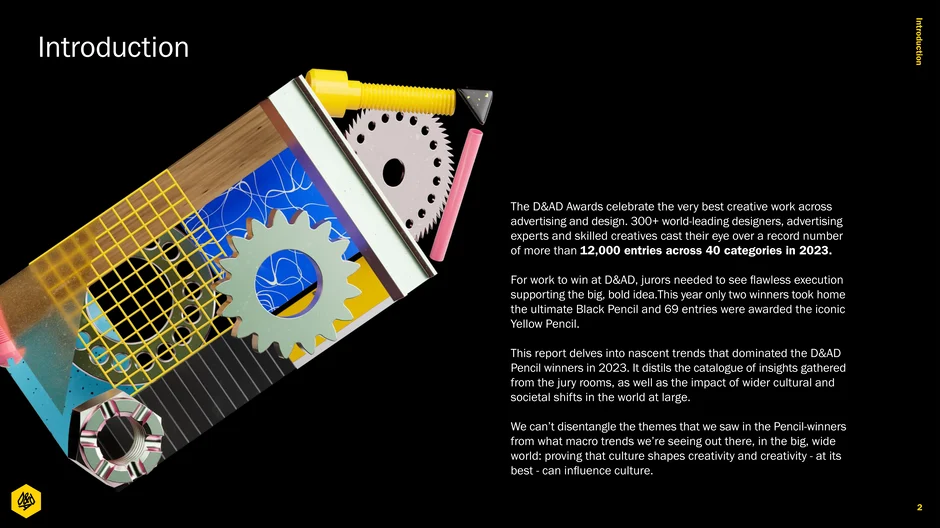 D&AD awards: 12,000 entries across 40 categories