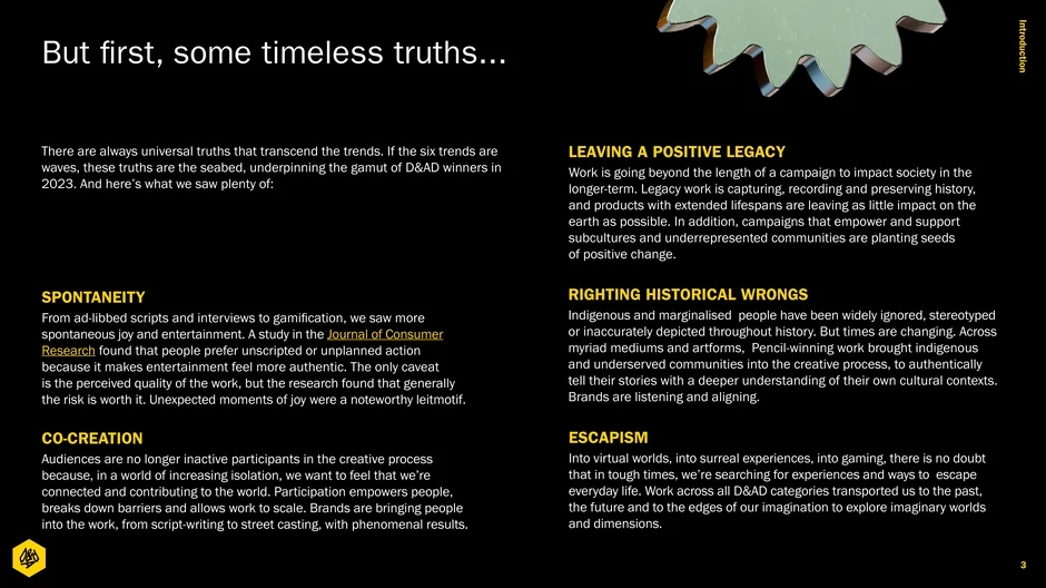 Timeless truths underpinning the 2023 winners