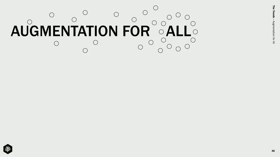 Introduces 'Augmentation for All': a phygital trend where AR