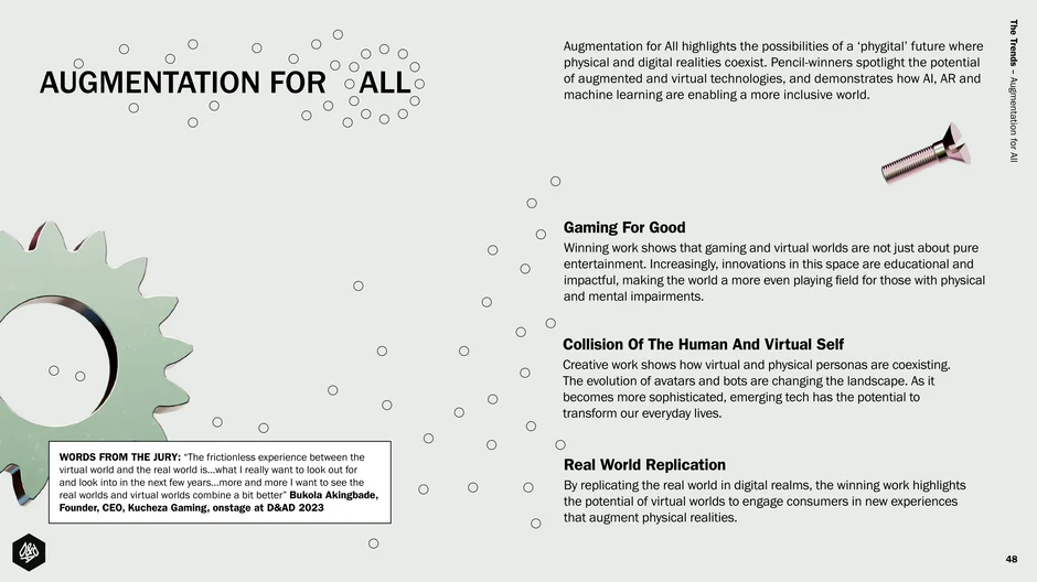 Augmentation for All: gaming, avatars, replication
