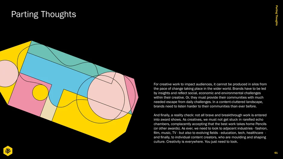 Parting thoughts: creativity that serves audiences