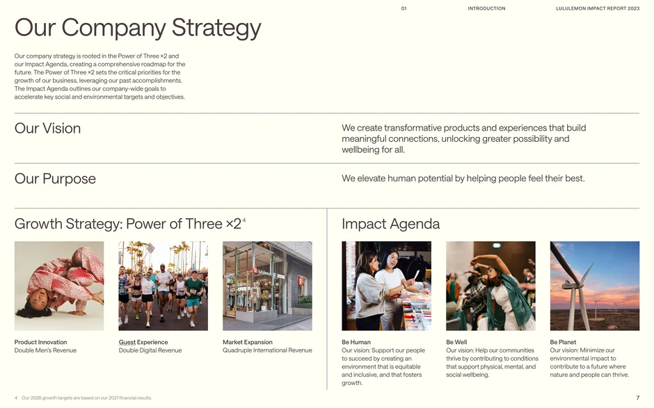 Summarizes the 'Power of Three ×2' growth strategy:Product Innovation, Guest