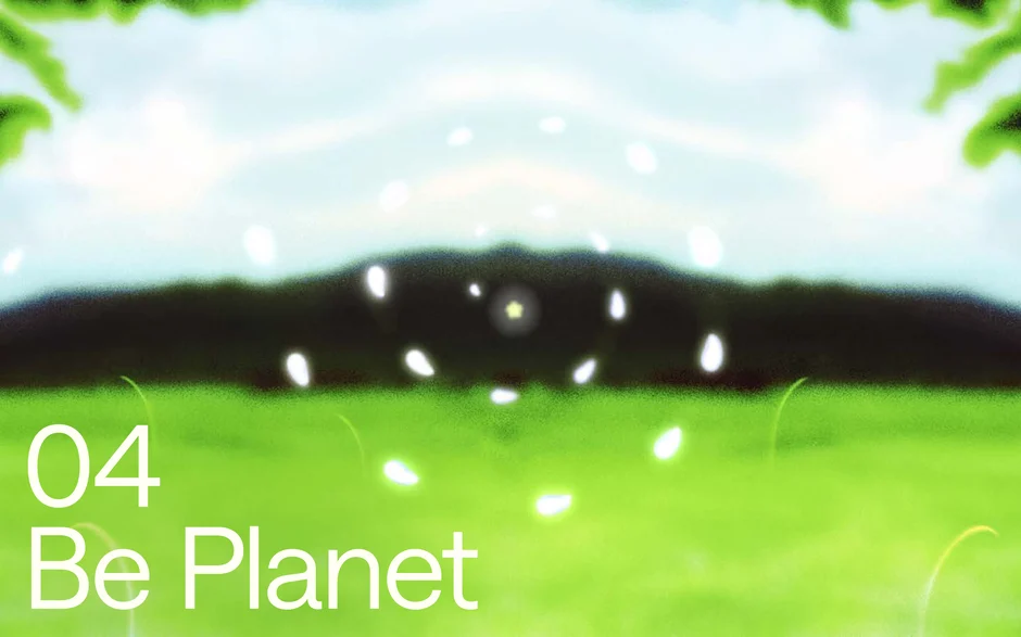 Section header introducing 'Be Planet', the report’s climate and environmental