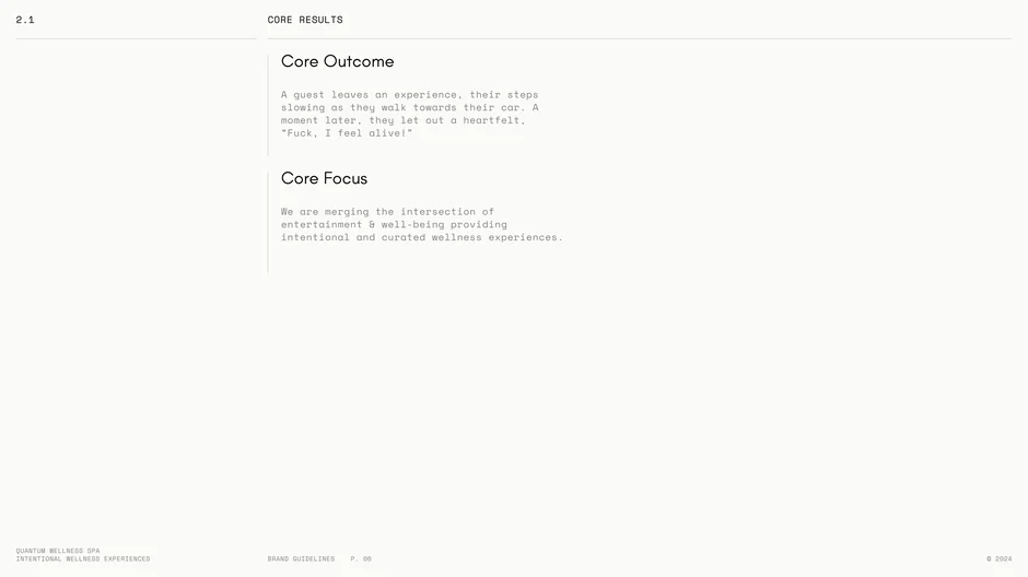 Core Outcome and Core Focus