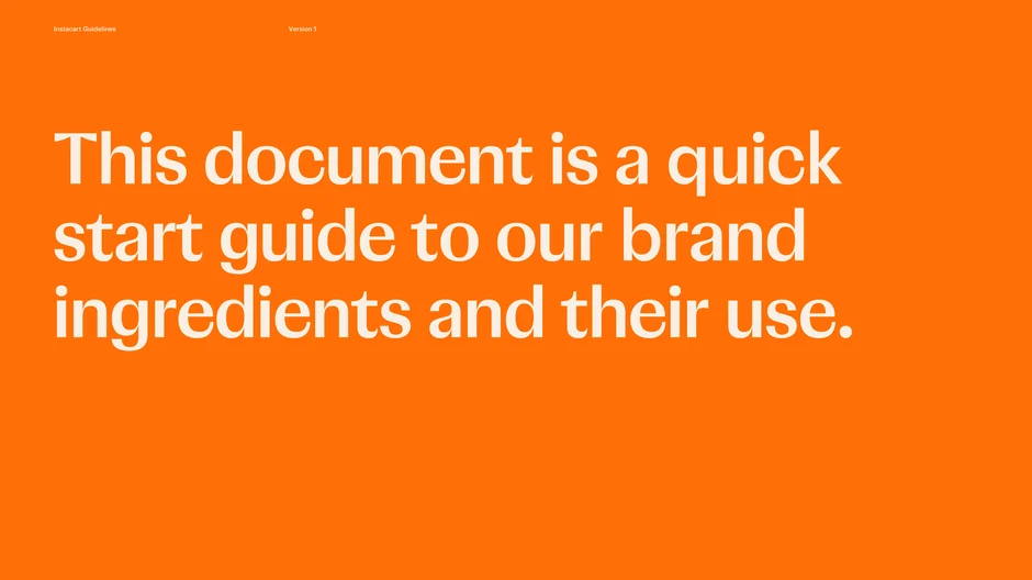 Quick-start guide to our brand ingredients