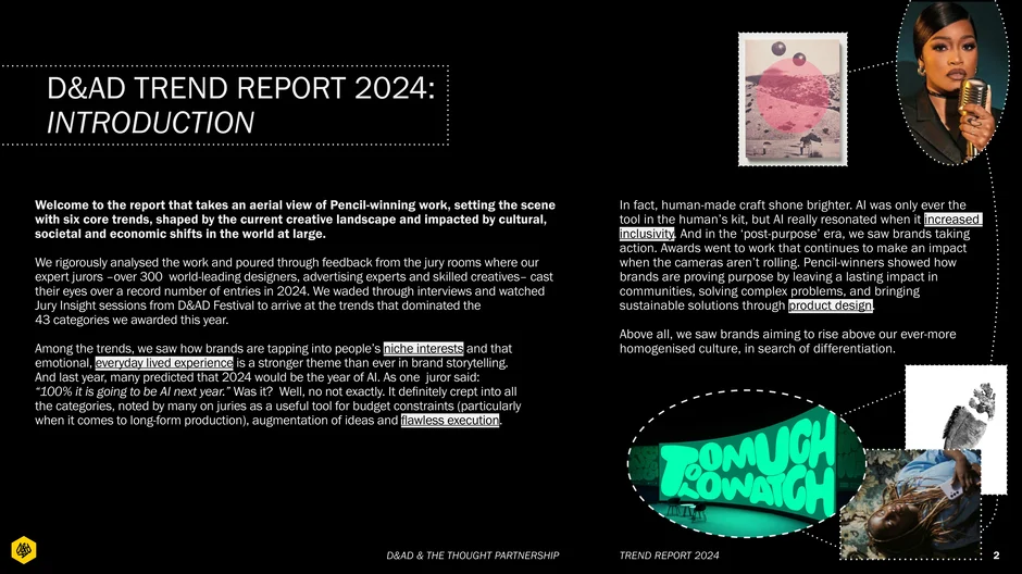 D&AD Trend Report 2024: Introduction