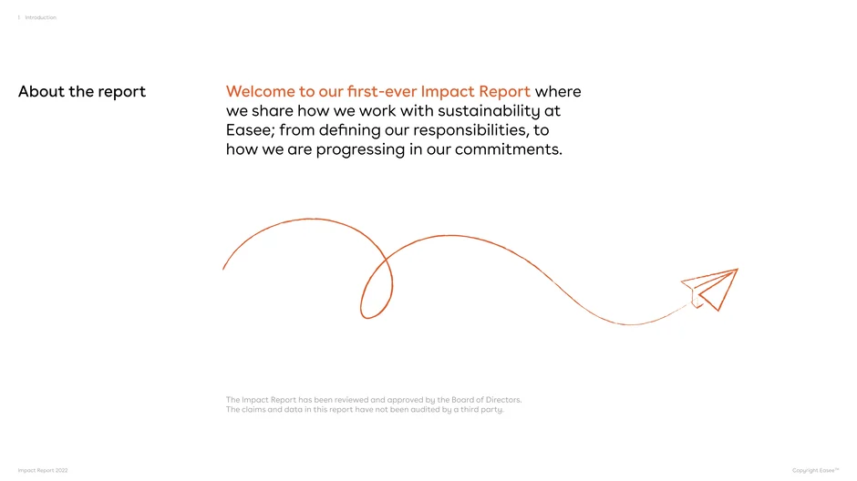 Easee's first-ever Impact Report shares insights on sustainability practices