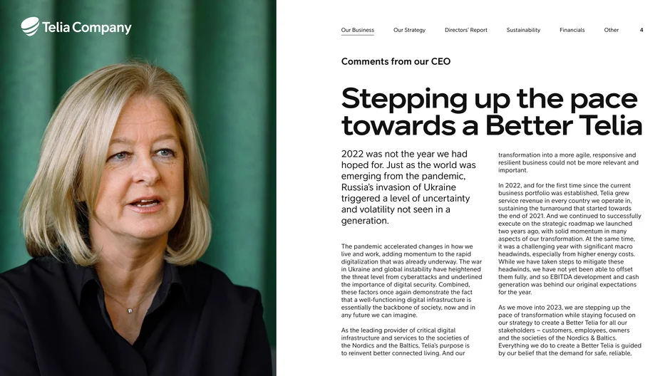 Comments from our CEO: Stepping up the pace towards