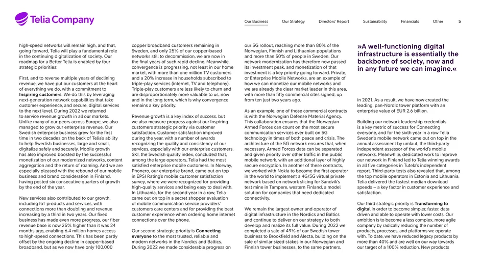 CEO letter: strategy and priorities