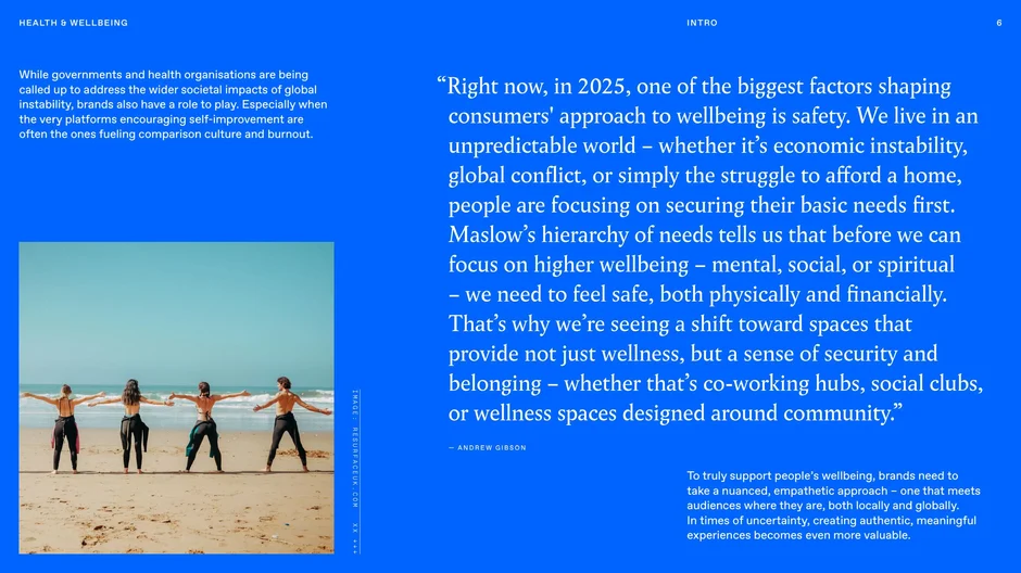 Quote: wellbeing should extend beyond the individual