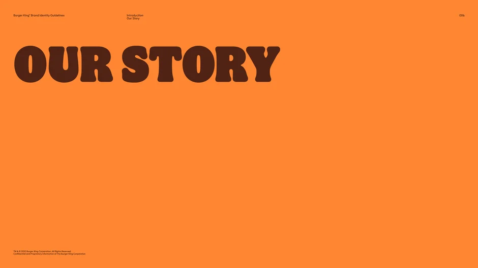 Section header introducing the brand heritage narrative and the company's