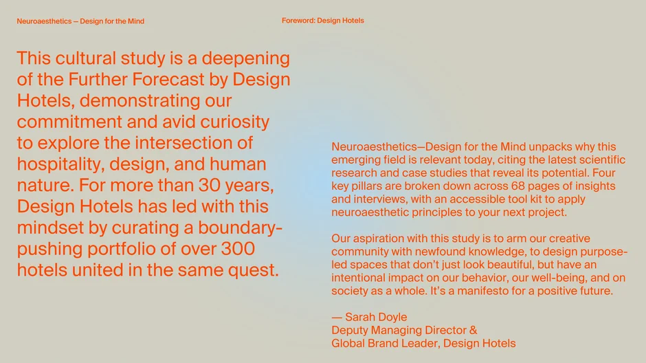 Foreword: Design Hotels' intent and scope