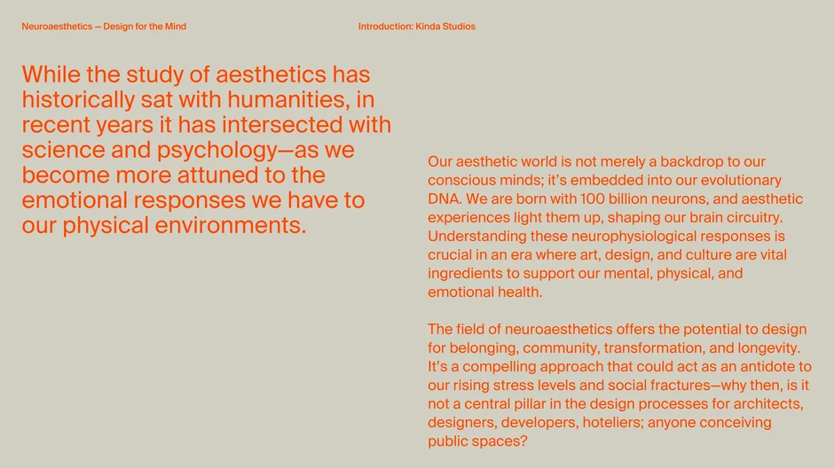 Aesthetics now intersects with science and psychology