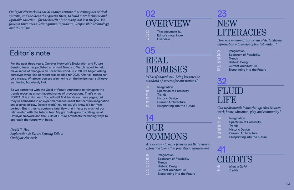 Editor’s note and table of contents