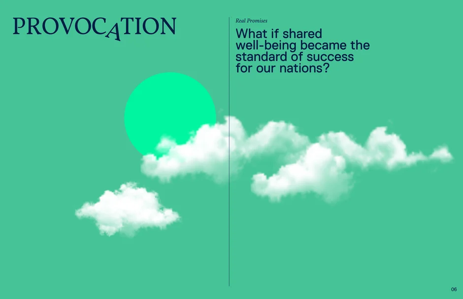Provocation: what if shared well‑being became national success?