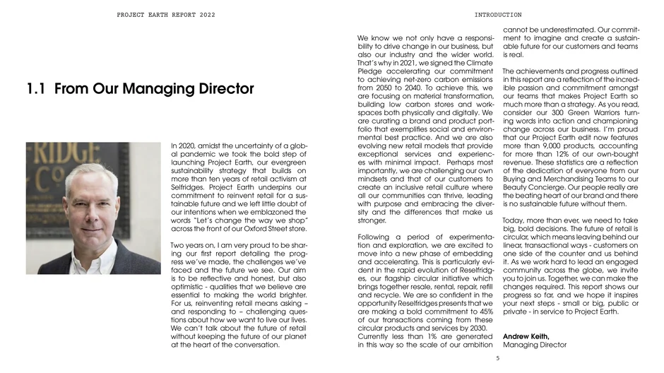 1.1 From Our Managing Director