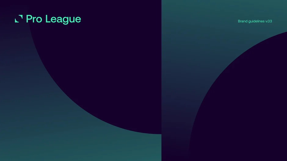Pro League Brand Guidelines v.03 — cover slide