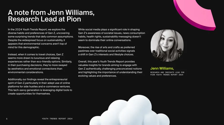 A note from Jenn Williams, Research Lead at Pion