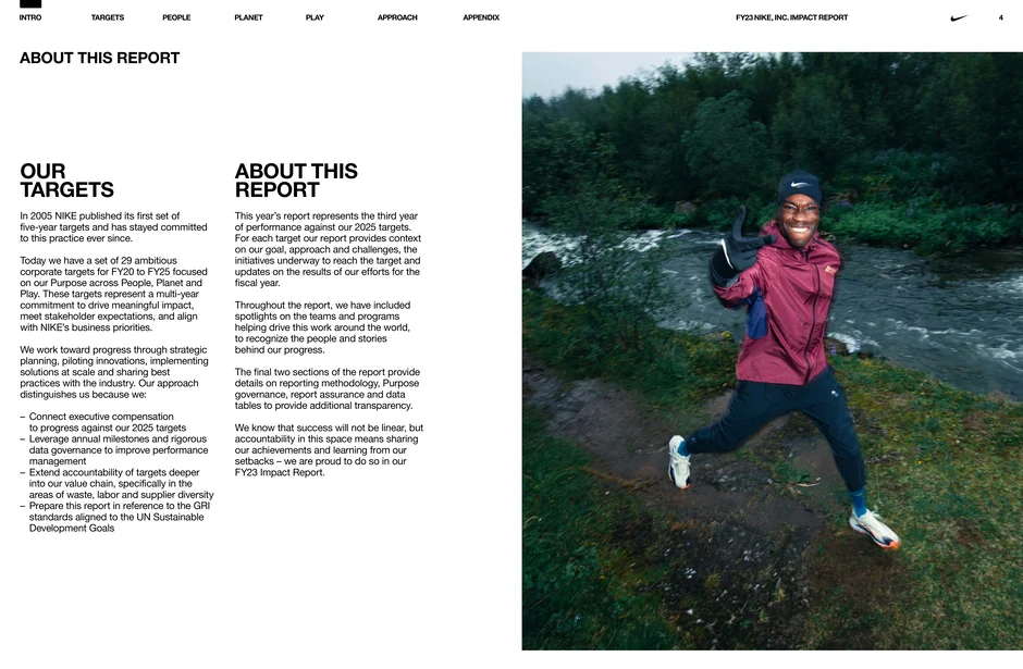 About this report and Nike's 2025 targets